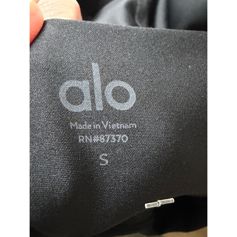 Alo Yoga Women Black Logo Waistband High Rise Vapor Leggings Sm W5512R VN3158r - Picture 7 of 9